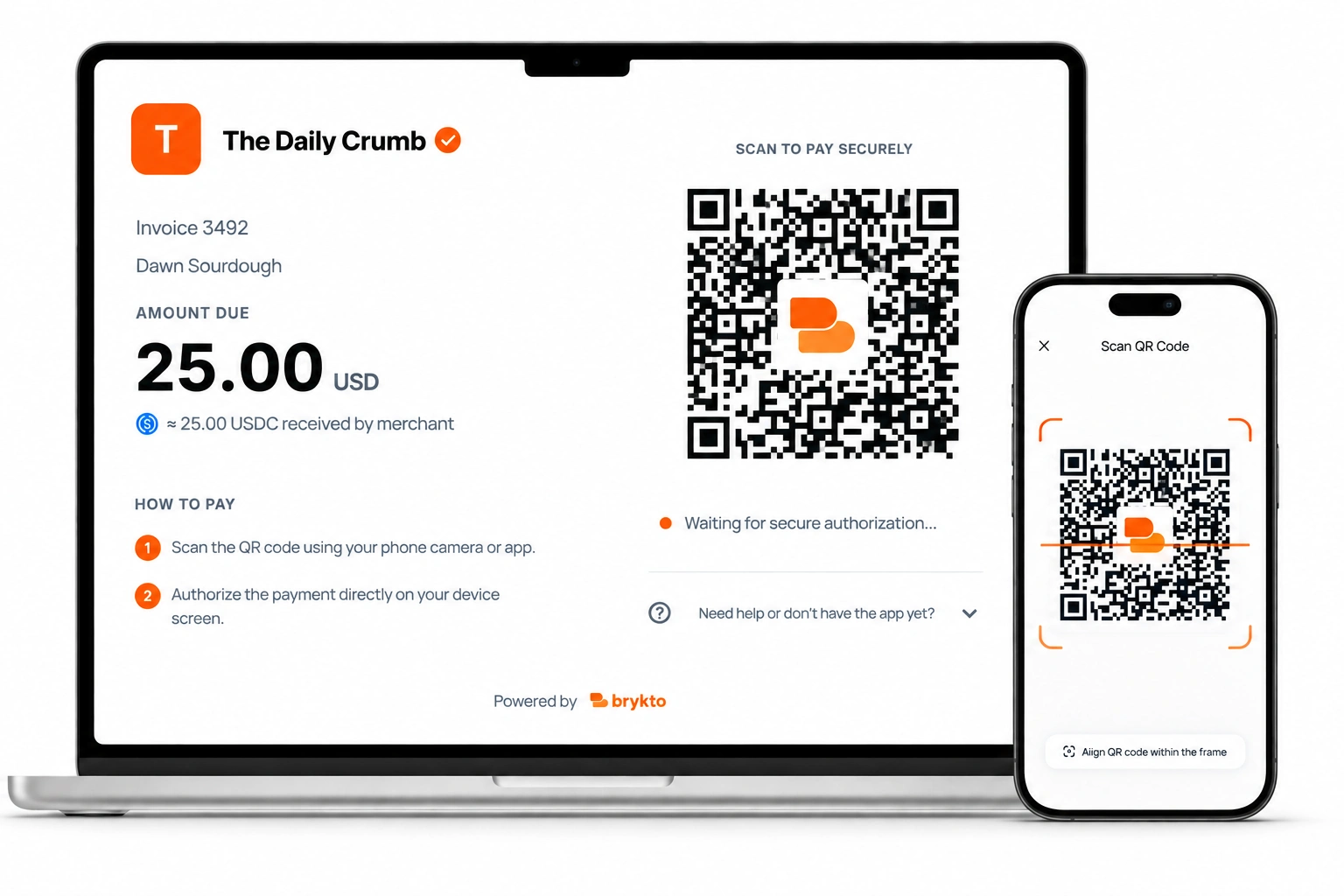 Brykto pay page